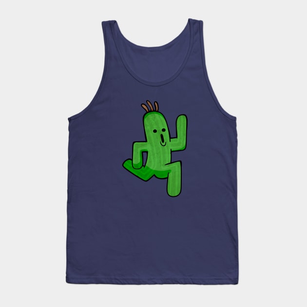 Running Cactuar Tank Top by wisdomeel